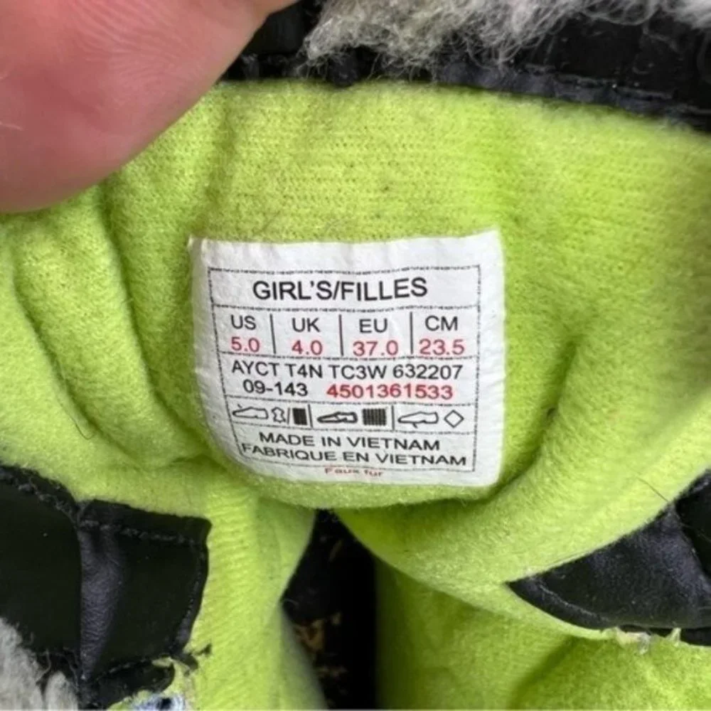 The North Face Alpenglow Snow Boots Blue Gray Girls Size 5